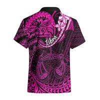 Polynesian Pride Libra Zodiac Hawaiian Shirt Astrological Sign Tribal Plumeria Pink Galaxy - Wonder Print Shop