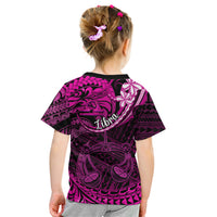 Polynesian Pride Libra Zodiac Kid T Shirt Astrological Sign Tribal Plumeria Pink Galaxy - Wonder Print Shop