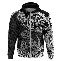 Polynesian Pride Scorpio Zodiac Hoodie Astrological Sign Tribal Plumeria Black - Wonder Print Shop