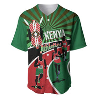 Athletics Kenya Baseball Jersey Maasai Shield Running Way - Wonder Print Shop