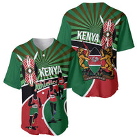 Athletics Kenya Baseball Jersey Maasai Shield Running Way - Wonder Print Shop