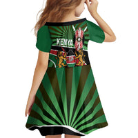 Athletics Kenya Family Matching Long Sleeve Bodycon Dress and Hawaiian Shirt Maasai Shield Running Way - Wonder Print Shop