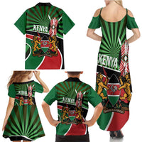 Athletics Kenya Family Matching Summer Maxi Dress and Hawaiian Shirt Maasai Shield Running Way - Wonder Print Shop