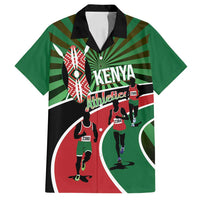 Athletics Kenya Family Matching Tank Maxi Dress and Hawaiian Shirt Maasai Shield Running Way - Wonder Print Shop