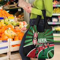 Athletics Kenya Grocery Bag Maasai Shield Running Way - Wonder Print Shop