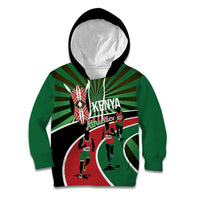 Athletics Kenya Kid Hoodie Maasai Shield Running Way - Wonder Print Shop