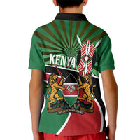 Athletics Kenya Kid Polo Shirt Maasai Shield Running Way - Wonder Print Shop