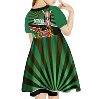 Athletics Kenya Kid Short Sleeve Dress Maasai Shield Running Way - Wonder Print Shop