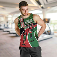 Athletics Kenya Men Tank Top Maasai Shield Running Way - Wonder Print Shop