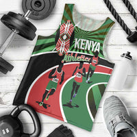 Athletics Kenya Men Tank Top Maasai Shield Running Way - Wonder Print Shop