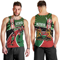 Athletics Kenya Men Tank Top Maasai Shield Running Way - Wonder Print Shop