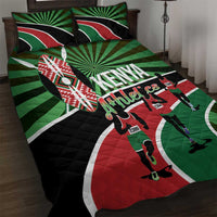 Athletics Kenya Quilt Bed Set Maasai Shield Running Way - Wonder Print Shop