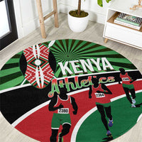 Athletics Kenya Round Carpet Maasai Shield Running Way - Wonder Print Shop