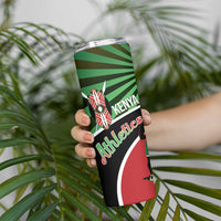 Athletics Kenya Skinny Tumbler Maasai Shield Running Way - Wonder Print Shop