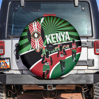 Athletics Kenya Spare Tire Cover Maasai Shield Running Way - Wonder Print Shop