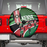 Athletics Kenya Spare Tire Cover Maasai Shield Running Way - Wonder Print Shop