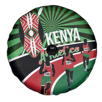 Athletics Kenya Spare Tire Cover Maasai Shield Running Way - Wonder Print Shop