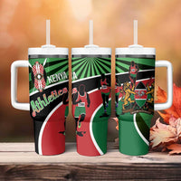 Athletics Kenya Tumbler With Handle Maasai Shield Running Way - Wonder Print Shop