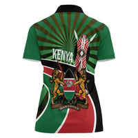 Athletics Kenya Women Polo Shirt Maasai Shield Running Way - Wonder Print Shop