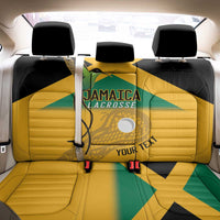 Custom Jamaica Lacrosse Back Car Seat Cover Streamertail Hummingbird With Flag - Wonder Print Shop