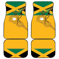 Custom Jamaica Lacrosse Car Mats Streamertail Hummingbird With Flag - Wonder Print Shop