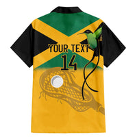 Custom Jamaica Lacrosse Family Matching Mermaid Dress and Hawaiian Shirt Streamertail Hummingbird With Flag - Wonder Print Shop