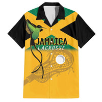 Custom Jamaica Lacrosse Family Matching Puletasi and Hawaiian Shirt Streamertail Hummingbird With Flag - Wonder Print Shop
