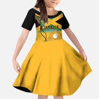Custom Jamaica Lacrosse Family Matching Summer Maxi Dress and Hawaiian Shirt Streamertail Hummingbird With Flag - Wonder Print Shop