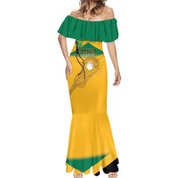 Custom Jamaica Lacrosse Mermaid Dress Streamertail Hummingbird With Flag - Wonder Print Shop