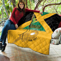 Custom Jamaica Lacrosse Quilt Streamertail Hummingbird With Flag - Wonder Print Shop