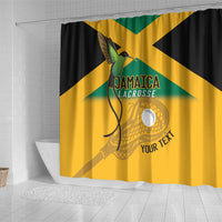 Custom Jamaica Lacrosse Shower Curtain Streamertail Hummingbird With Flag - Wonder Print Shop