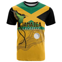 Custom Jamaica Lacrosse T Shirt Streamertail Hummingbird With Flag - Wonder Print Shop