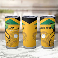 Custom Jamaica Lacrosse Tumbler Cup Streamertail Hummingbird With Flag - Wonder Print Shop