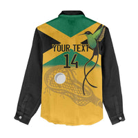 Custom Jamaica Lacrosse Women Casual Shirt Streamertail Hummingbird With Flag - Wonder Print Shop