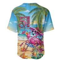 Flamingo Aloha Hawaii Baseball Jersey It's 5 O’Clock Somewhere Tropical Vibes - Wonder Print Shop