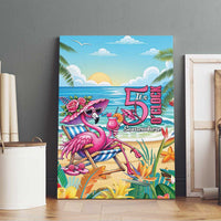 Flamingo Aloha Hawaii Canvas Wall Art It's 5 O’Clock Somewhere Tropical Vibes - Wonder Print Shop