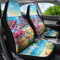 Flamingo Aloha Hawaii Car Seat Cover It's 5 O’Clock Somewhere Tropical Vibes - Wonder Print Shop