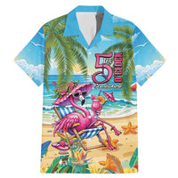 Flamingo Aloha Hawaii Family Matching Mermaid Dress and Hawaiian Shirt It's 5 O’Clock Somewhere Tropical Vibes - Wonder Print Shop