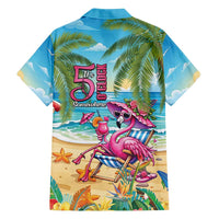 Flamingo Aloha Hawaii Family Matching Puletasi and Hawaiian Shirt It's 5 O’Clock Somewhere Tropical Vibes - Wonder Print Shop
