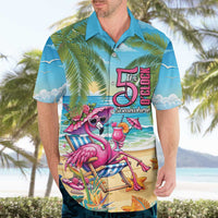 Flamingo Aloha Hawaii Hawaiian Shirt It's 5 O’Clock Somewhere Tropical Vibes - Wonder Print Shop