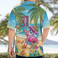 Flamingo Aloha Hawaii Hawaiian Shirt It's 5 O’Clock Somewhere Tropical Vibes - Wonder Print Shop