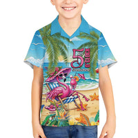 Flamingo Aloha Hawaii Hawaiian Shirt It's 5 O’Clock Somewhere Tropical Vibes - Wonder Print Shop