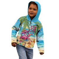 Flamingo Aloha Hawaii Kid Hoodie It's 5 O’Clock Somewhere Tropical Vibes - Wonder Print Shop