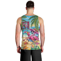 Flamingo Aloha Hawaii Men Tank Top It's 5 O’Clock Somewhere Tropical Vibes - Wonder Print Shop