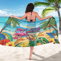 Flamingo Aloha Hawaii Sarong It's 5 O’Clock Somewhere Tropical Vibes - Wonder Print Shop