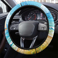 Flamingo Aloha Hawaii Steering Wheel Cover It's 5 O’Clock Somewhere Tropical Vibes - Wonder Print Shop