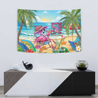 Flamingo Aloha Hawaii Tapestry It's 5 O’Clock Somewhere Tropical Vibes - Wonder Print Shop