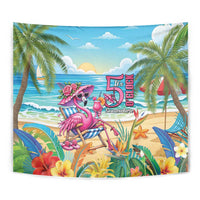 Flamingo Aloha Hawaii Tapestry It's 5 O’Clock Somewhere Tropical Vibes - Wonder Print Shop