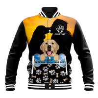 Custom International Dog Day Baseball Jacket Dogs Are The Magicians Of The Universe - Wonder Print Shop
