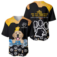 Custom International Dog Day Baseball Jersey Dogs Are The Magicians Of The Universe - Wonder Print Shop